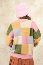 Color Block Button Up Oversized Cozy Cardigan