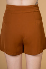 Pleated solid mini skirt