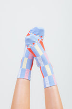 Color block casual socks