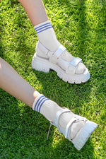 Striped ankle detail casual socks