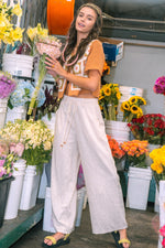 High-Waisted Wide Leg Linen Pants with Pockets