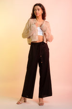 High-Waisted Wide Leg Linen Pants with Pockets