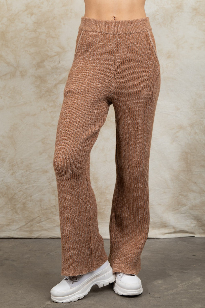 Casual Comfy Sweater Wide Pants