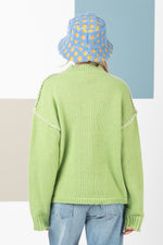 Stitch Detail Cable Knit Sweater Top