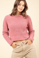 Back Tie Detail Soft Knit Sweater Top