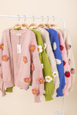 Multi-Pattern Chunky Knit Cardigan