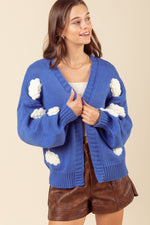 Multi-Pattern Chunky Knit Cardigan