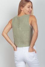 Sleeveless V-neck Sweater Knit Top