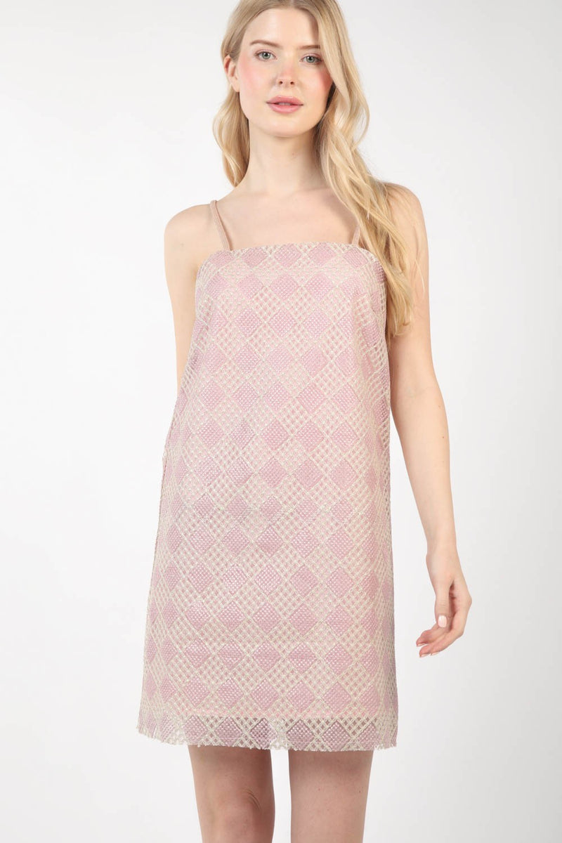 Checkered Printed Summer Mini Dress