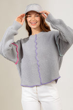 Stitch detail casual sweater