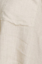 Fringe detailed linen crop shirt