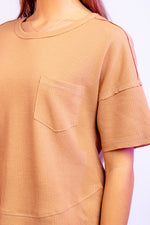Back strappy detail solid knit top