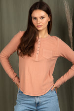 Soft brushed solid knit casual top