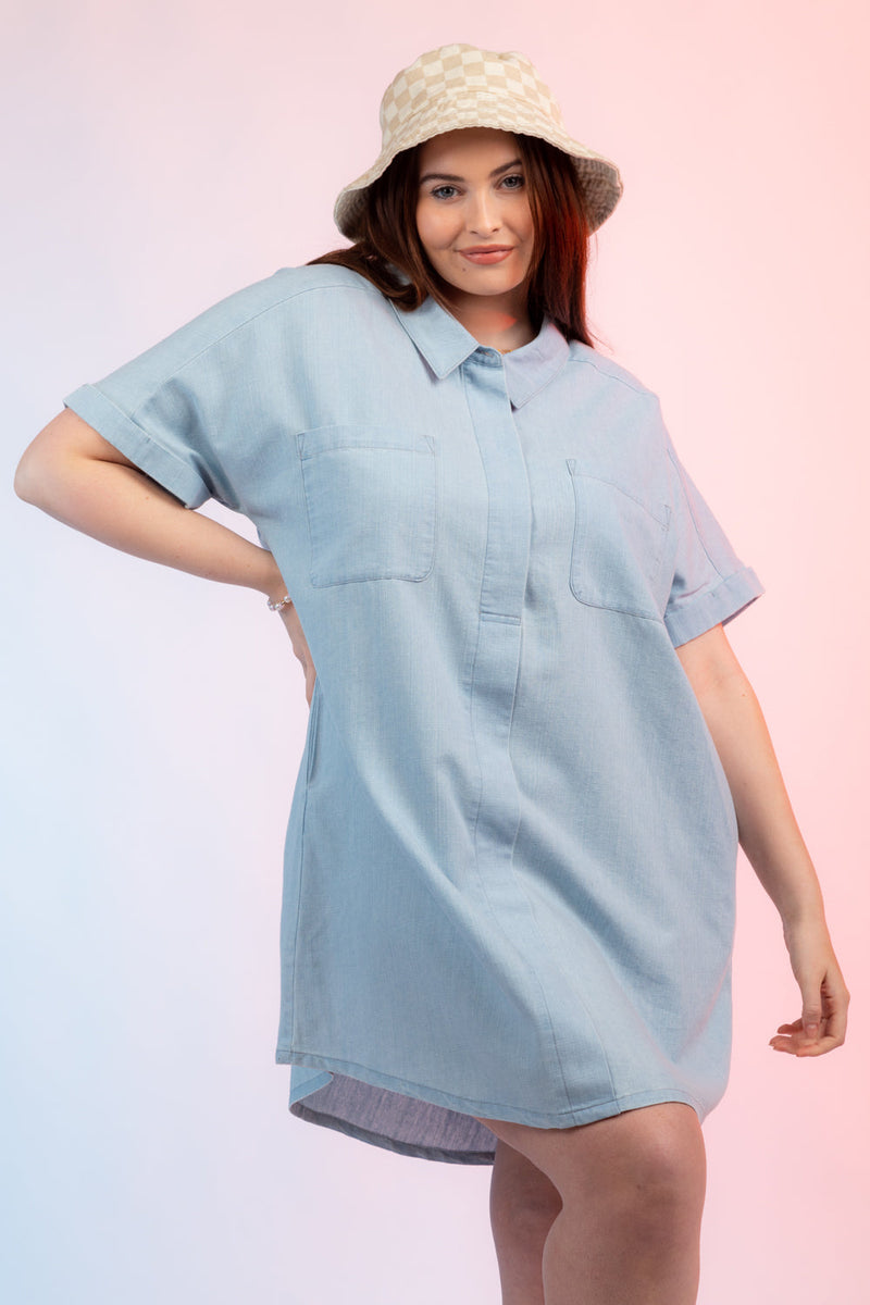 Women's Solid Spread Collar Dress – Levis India Store