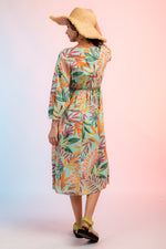 3/4 Sleeve Floral Print Kimono Duster/Swim Cover-Up