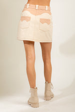 Casual mini cotton skirt