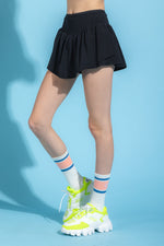Skirt out layer activewear shorts