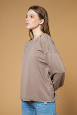 Oversized double layered cross pullover top